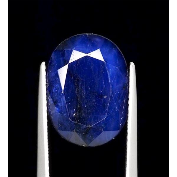 9 ct Certified Midnight Blue Sapphire gemstone Untreated ($7,650 Appraisal)