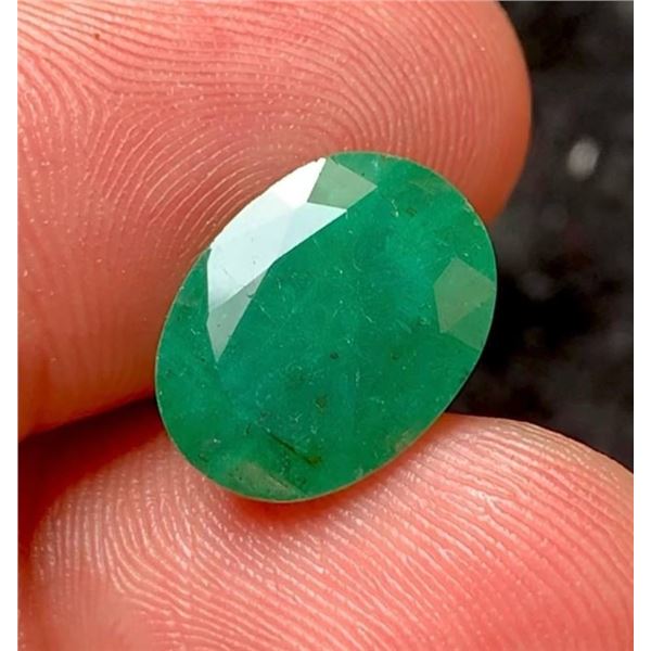 5.55 ct Certified Zambian Emerald gemstone ($8,325 Appraisal)