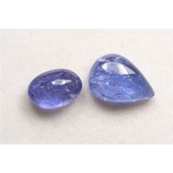 7.32 ct Certified Mixed Tanzanite gemstone Pair ($5,400 Appraisal)