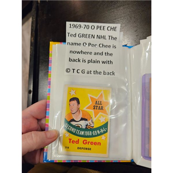 1969-70 O Pee Chee "Ted Green" NHL card