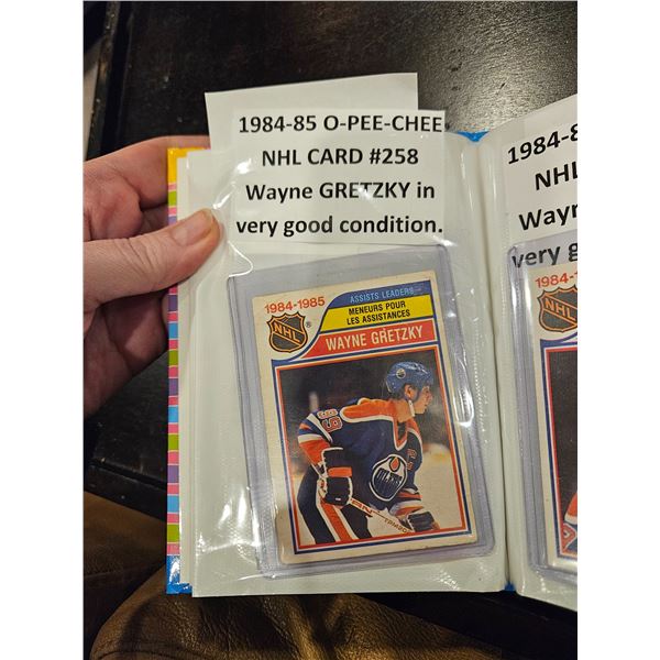 1984-85 O pee Chee NHL card #258 "Wayne Gretzky"