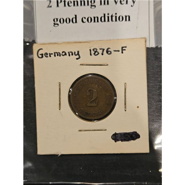 1876 Germany 2 Pfenning
