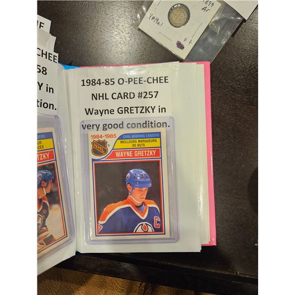 1984-85 O pee chee NHL card #257 "Wayne Gretzky"