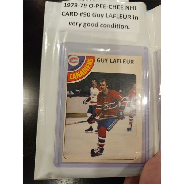 1978-79 O pee Chee NHL card #90 "Guy Lafleur"
