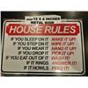 Image 1 : Metal sign "house rules"