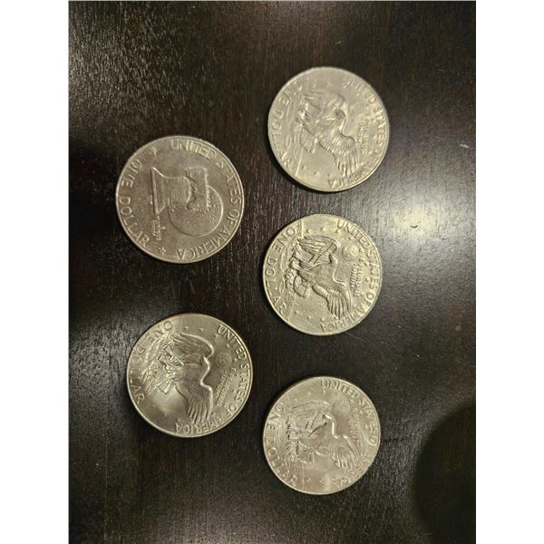 5x USA dollar coins