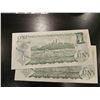 Image 2 : 2x 1973 Candian $1 bills