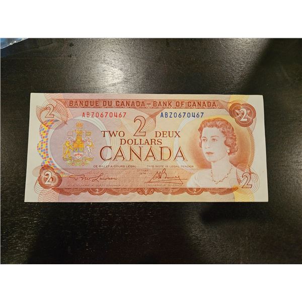 1974 Canadian $2 bill