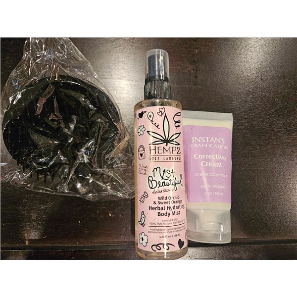 corrective cream, hempz & scalp massgae