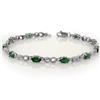 Image 1 : Fine 3.01 ctw Diamond Emerald Bracelet