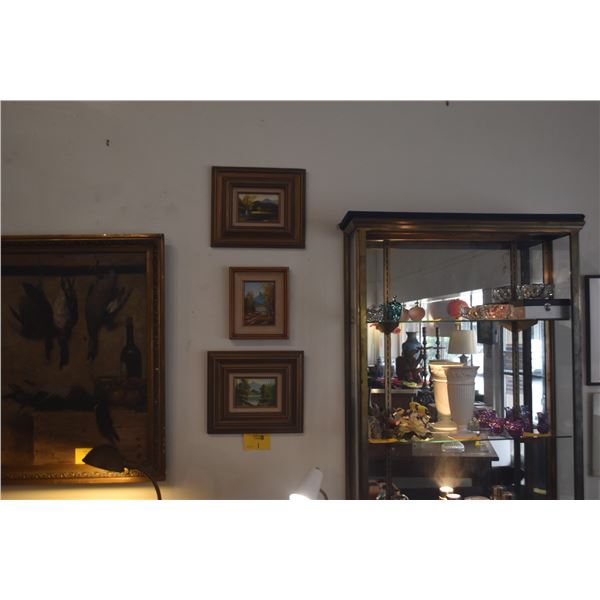 FRAMED VINTAGE LANDSCAPE PAINTINGS ON BOARD (3 PCS)