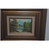 Image 4 : FRAMED VINTAGE LANDSCAPE PAINTINGS ON BOARD (3 PCS)