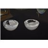 Image 2 : KOSTA BODA ATOLL WHITE SWIRL ART GLASS VOTIVE CANDLE HOLDERS (2 PCS)