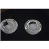 Image 3 : KOSTA BODA ATOLL WHITE SWIRL ART GLASS VOTIVE CANDLE HOLDERS (2 PCS)