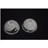 Image 5 : KOSTA BODA ATOLL WHITE SWIRL ART GLASS VOTIVE CANDLE HOLDERS (2 PCS)