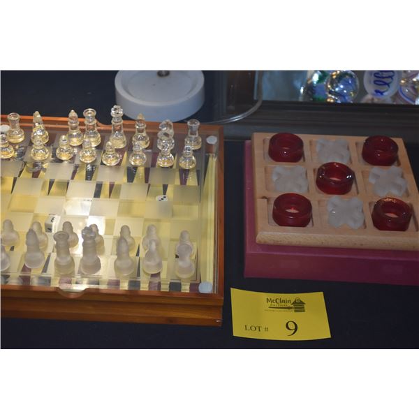 MULTI GAME BOX SET (CHESS, CHECKER & BACKGAMMON) & THE CLASSIC COLLECTION TIC TAC TOW GAME (2 PCS)