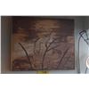 Image 2 : FRAMED ABSTRACT "BIRDS" ON BOARD (24 1/2" X 20 1/2")