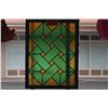 Image 2 : FRAMED STAINED GLASS PANEL, "INFINITY"; SIGNED R. FRIEDMAN '73 (19 1/2" X 26")