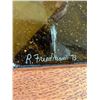 Image 3 : FRAMED STAINED GLASS PANEL, "INFINITY"; SIGNED R. FRIEDMAN '73 (19 1/2" X 26")