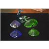 Image 2 : COLLECTION OF GLASS SEA SHELLS & CRYSTAL FISH SCULPTURE (5 PCS)