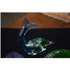 Image 3 : COLLECTION OF GLASS SEA SHELLS & CRYSTAL FISH SCULPTURE (5 PCS)