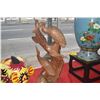 Image 2 : 25" HAND CARVED WOODEN HERON SCULPTURE