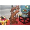 Image 3 : 25" HAND CARVED WOODEN HERON SCULPTURE
