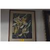 Image 1 : KOA FRAMED WATERCOLOR, WHITE GINGER; SIGNED SALLY R. SIMMER '90 (30" X 37 1/2")