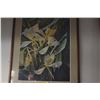 Image 2 : KOA FRAMED WATERCOLOR, WHITE GINGER; SIGNED SALLY R. SIMMER '90 (30" X 37 1/2")