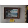 Image 1 : FRAMED OIL ON ART BOARD, SEASHORE; SIGNED G. GARRIDA 1944