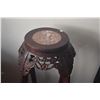 Image 3 : 36" CHINESE ROSEWOOD PEDESTAL PLANT STANDS W/MARBLE TOP (PAIR)