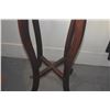 Image 4 : 36" CHINESE ROSEWOOD PEDESTAL PLANT STANDS W/MARBLE TOP (PAIR)