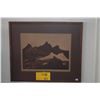 Image 1 : KOA FRAMED BLOCK PRINT TITLED "MANY VIEWS"; SIGNED S. HASENYAGER 9/50 (20 1/2" 17 1/2")