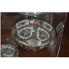 Image 3 : CHINESE ROSE MEDALLION PORCELAIN BOWLS & KOREAN CELADON VASE W/CLOUD & CRANE MOTIF (4 PCS)