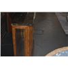Image 3 : WOODEN CURIO CABINET W/2 DOORS, GLASS SHELF & FAUX MARBLE TOP (36" X 32" X 13")