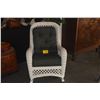 Image 1 : WHITE WICKER ROCKING CHAIR