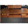 Image 5 : WOODEN WORK TABLE W/12 DRAWER REMOVALE STORAGE (84" X 40")