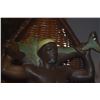 Image 8 : ART DECO LAMP W/SOUTH SEAS HALF NUDE MALE FIGURE W/FISH