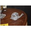 Image 4 : CRYSTAL SWORDFISH & DOLPHIN (SIGNED) FIGURINE & IRIDESCENT SNAIL PAPERWEIGHT (3 PCS)