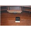 Image 4 : OVAL WOOD DESK W/WICKER DRAWER FRONTS BY PALECEK (49" X 24")