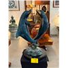 Image 1 : ENAMELED BRONZE SCULPTURE TITLED "KISSING DOLPHINS" BY ARTIST ROBERT WYLAND