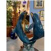 Image 2 : ENAMELED BRONZE SCULPTURE TITLED "KISSING DOLPHINS" BY ARTIST ROBERT WYLAND