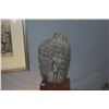 Image 5 : 16" STONE BUDDHA HEAD ON WOOD STAND