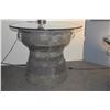 Image 3 : PAIR SOUTHEAST ASIAN BRONZE RAIN DRUMS W/GLASS TOPS (PAIR)