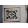 Image 1 : KOA FRAMED "KOALI PEHU" (MORNING GLORY) HAND PAINTED KAPA PAPER CASTING BY JULE PATTERN, 1991 (34 1/