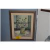 Image 1 : FRAMED OIL ON BOARD, FLORAL STILL LIFE; SIGNED (21" X 26")
