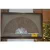 Image 1 : GILT FRAMED ANTIQUE MOTHER OF PEARL & LACE FAN, CA. 1885, FRENCH