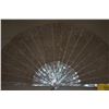 Image 2 : GILT FRAMED ANTIQUE MOTHER OF PEARL & LACE FAN, CA. 1885, FRENCH
