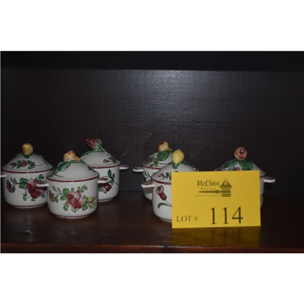 LUNEVILLE OLD STRASBOURG LIDDED JAM JARS (6 PCS)