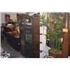 Image 3 : ANTIQUE CURIOSITY CABINET W/2 GLASS DOORS & EXTERIOR SHELVING